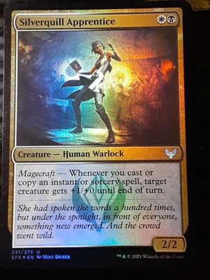 Silverquill Apprentice FOIL , Strixhaven SoM , NM , MTG , FREE SHIPPING