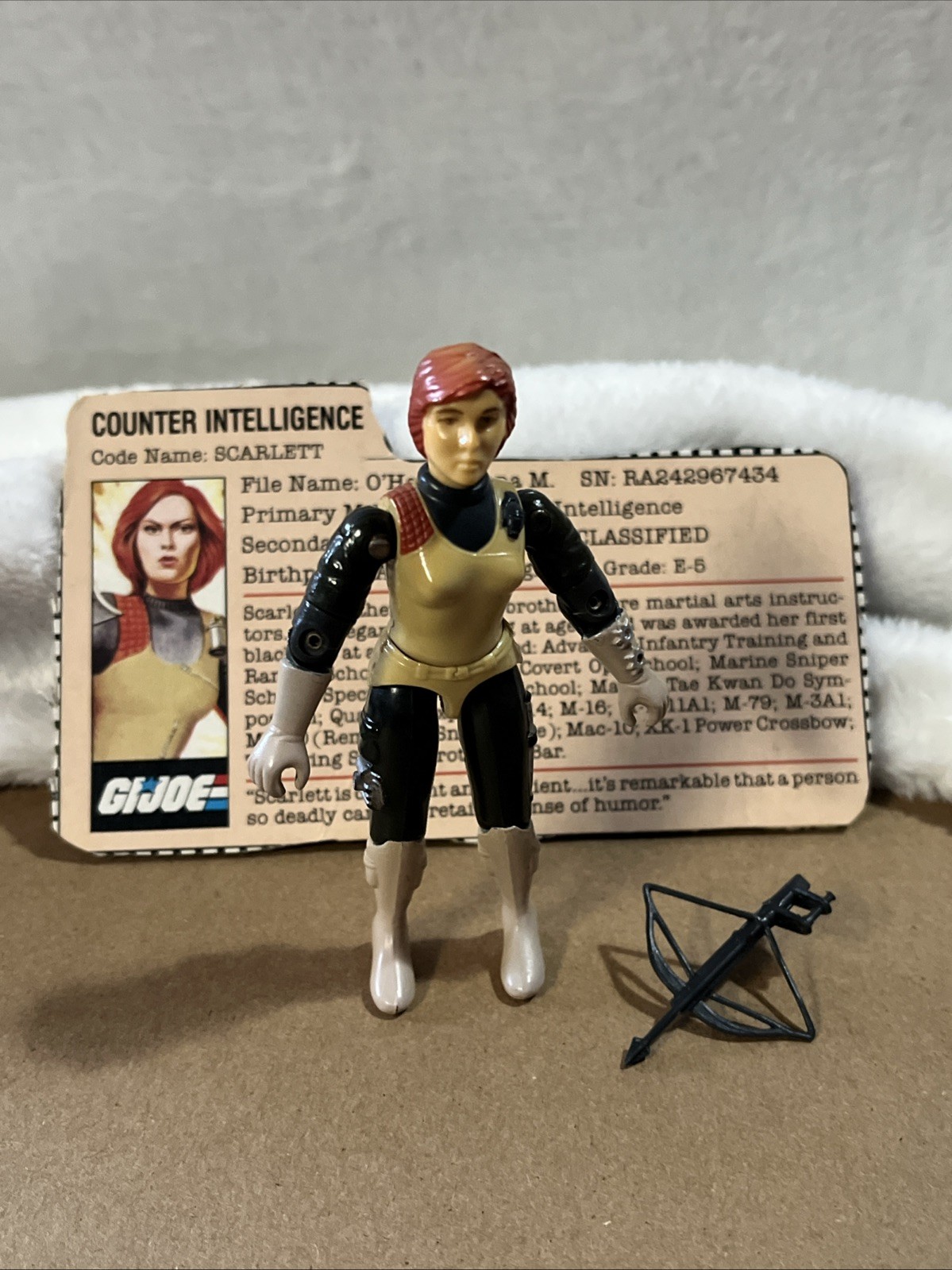 Vintage 1983 Hasbro GI Joe ARAH v1.5 Scarlett COMPLETE Swivel Arm Figure READ