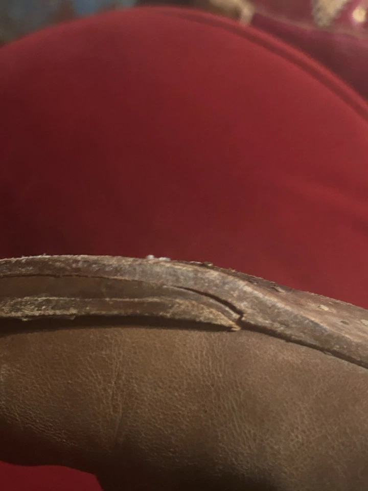 🔥Botas de Motociclista/Motocicleta de Colección para Hombre Talla US 8 Cuero Marrón Punta Cuadrada Arnés Foto 4 de 4