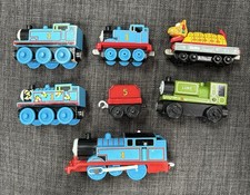 Thomas  Friends Wood Metal Plastic Mixed Train Lot of 7 Engines  Cars