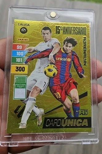 2023 Adrenalyn XL La Liga 15th Anniv Card Unica Lionel Messi Cristiano Ronaldo ⚽