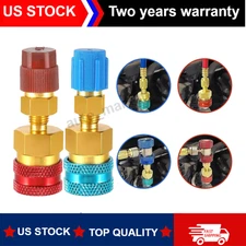 2pcs R1234Y to R134A  Low & High Side Coupler Connector Adapters Fit Car A/C NEW