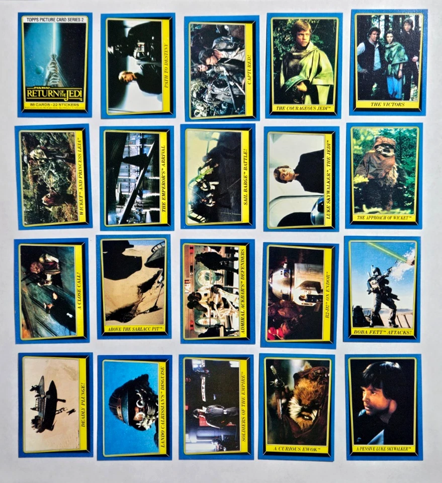 Star Wars 1983 Topps El Retorno del Jedi ROTH Serie 2 88 Cartas Juego Completo #133 Foto 3 de 4