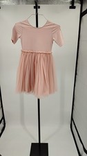 Quince Kids Organic Cotton Tulle Tutu Dress Pink Basic Sleeved 10