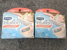  2 Schick   Intuition Pure Nourishment Coconut Milk  Almond Oil 6 Refills