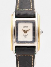 MCM Munich Montre 30x20 Tank-Design Two - Tone Fabriqué en Suisse Vintage Luxe