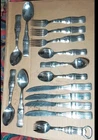 COKE Coca Cola Pop GIBSON Stainless Steel Flatware Silverware 15 Piece USA VTG