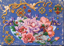 Bead Embroidery Kit "Magic flowers" Stitching Handmade Beadwork