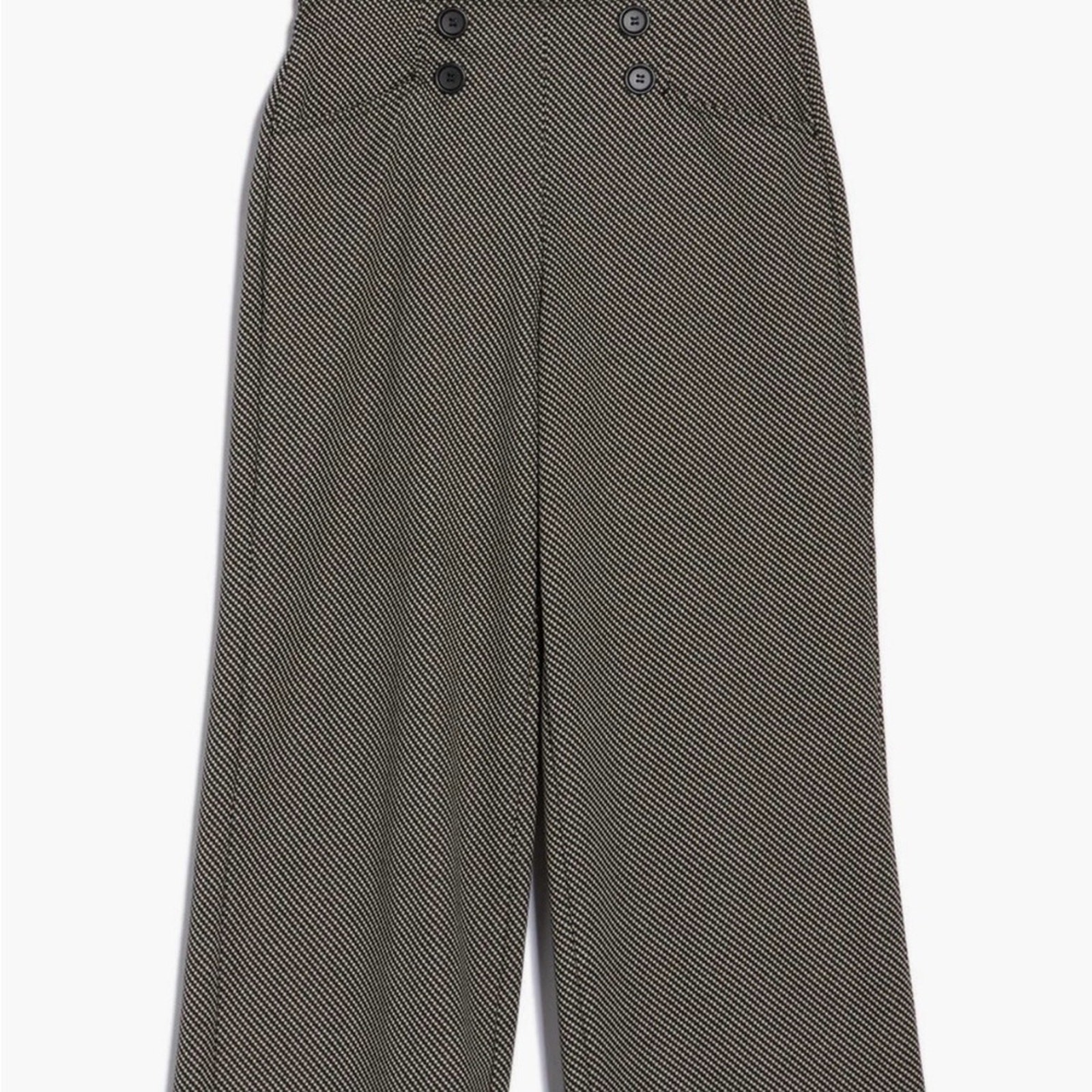 NWT MAX STUDIO LONDON Sailor High Waist WideLeg Pants Geometric Trousers Sz XS