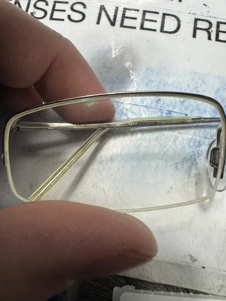 Monturas de gafas Hugo Boss SI plata oro rectangulares borde completo 51-21 Foto 3 de 4