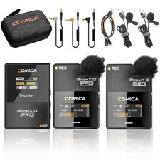 BoomX-D2 Wireless Lavalier Microphone for iPhone Android PC, Lapel Mic with 1...