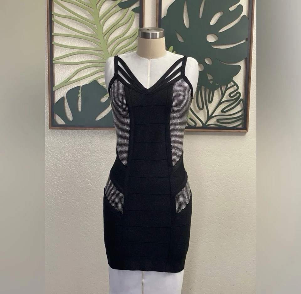 Vestido ajustado Bebe vendaje talla M Foto 3 de 4