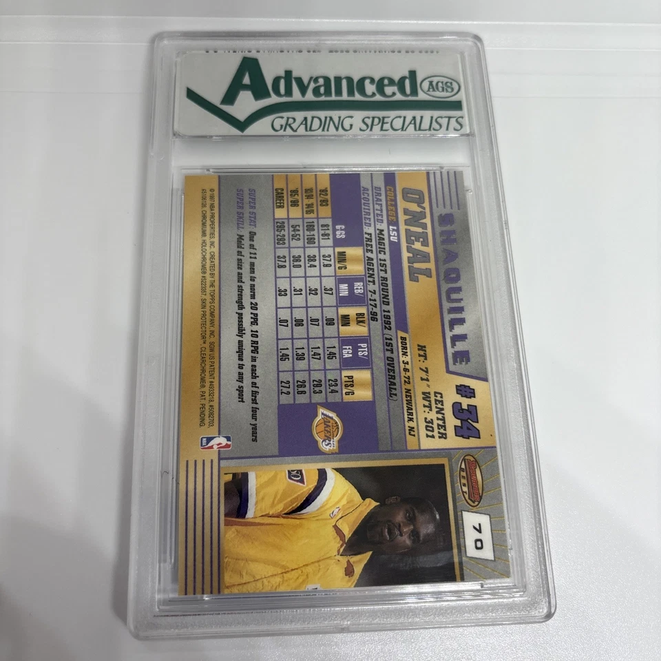 1996-97 Bowman's Best Shaquille O'Neal #70 Advancedgrading 9.0 Mint - Image 2 of 2