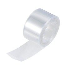 PVC Heat Shrink Tubing Battery Wrap 14mm Dia 23mm Flat 10 Feet Roll Clear
