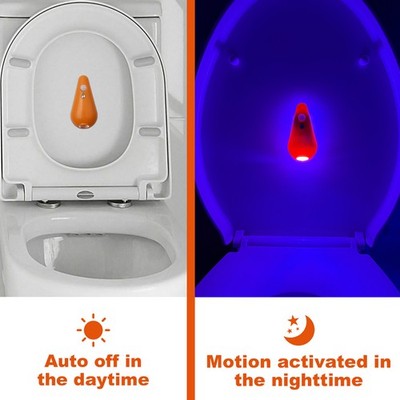 Orange WC Licht Motion Detection 8LED RGB Color Changing Motion Sensor