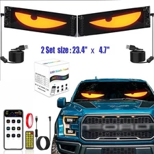 2Pcs 23"Truck Windshield Cars Devil Eyes Light Remote Smart Eye Lamp Soft Screen