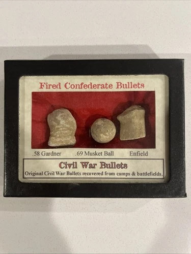 Fired Confederate Civil War Bullets