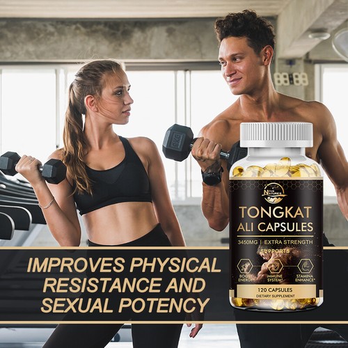 Male Enhancement 240 Capsules TongkatExtract 200:1 Natural Testosterone Booster - Picture 7 of 10