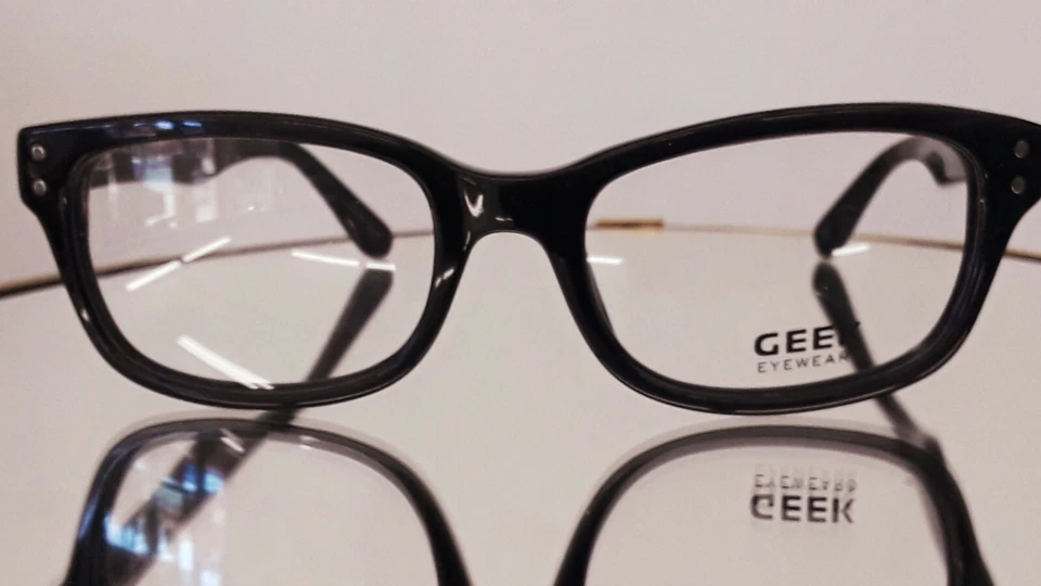 Original GEEK Eyewear  V.O.2 Eyeglasses COLOR black (eby) Plastic new 55-19-145 - Image 2 of 4