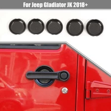 Carbon Fiber Exterior Door Handle Bowl Cover Trim For Jeep Wrangler 07-17 4 Door