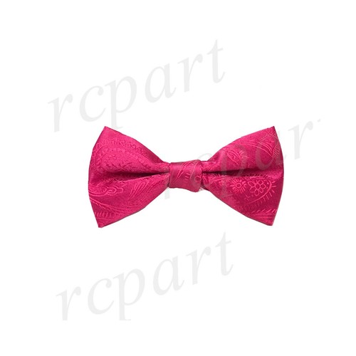 New Boy's kid's pre tied bowtie paisley formal wedding black red purple silver - Picture 32 of 39