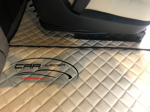 LKW Tunnelabdeckung Fußmatten Beige aus Kunstleder passend für DAF XF ab 2021 - Bild 2 von 3