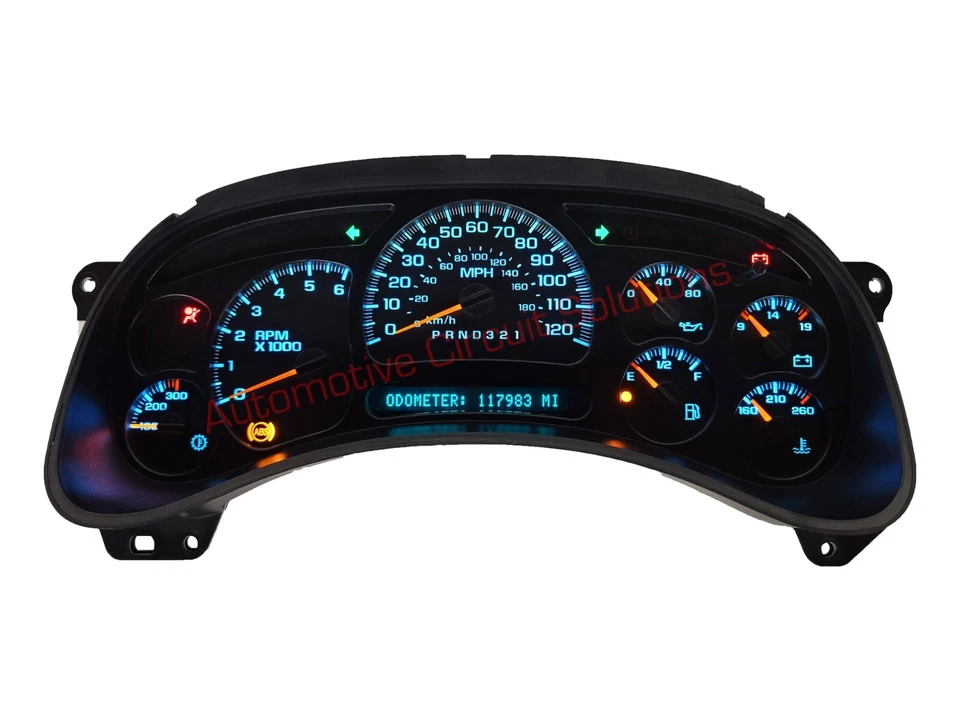 03-07 通用雪佛兰 Sierra Silverado Speedo 规格集群完整维修服务 + LED — 第 3/4 张图片
