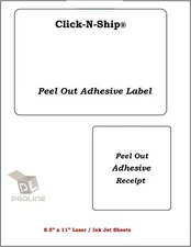 500 Laser /Ink Jet Labels Click-N-Ship with Peel Off Receipt -Perfect for USPS!