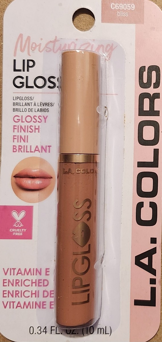 L.A. Colors Bliss Moisturizing Lip Gloss C69059 Glossy Finish 7 ct