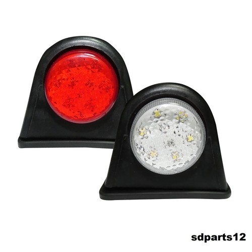 Luci Laterali LED Per Camion E Caravan - 2 Pezzi, 12V/24V, Stile Neon | Rosso E Bianco, IP68 - Foto 2