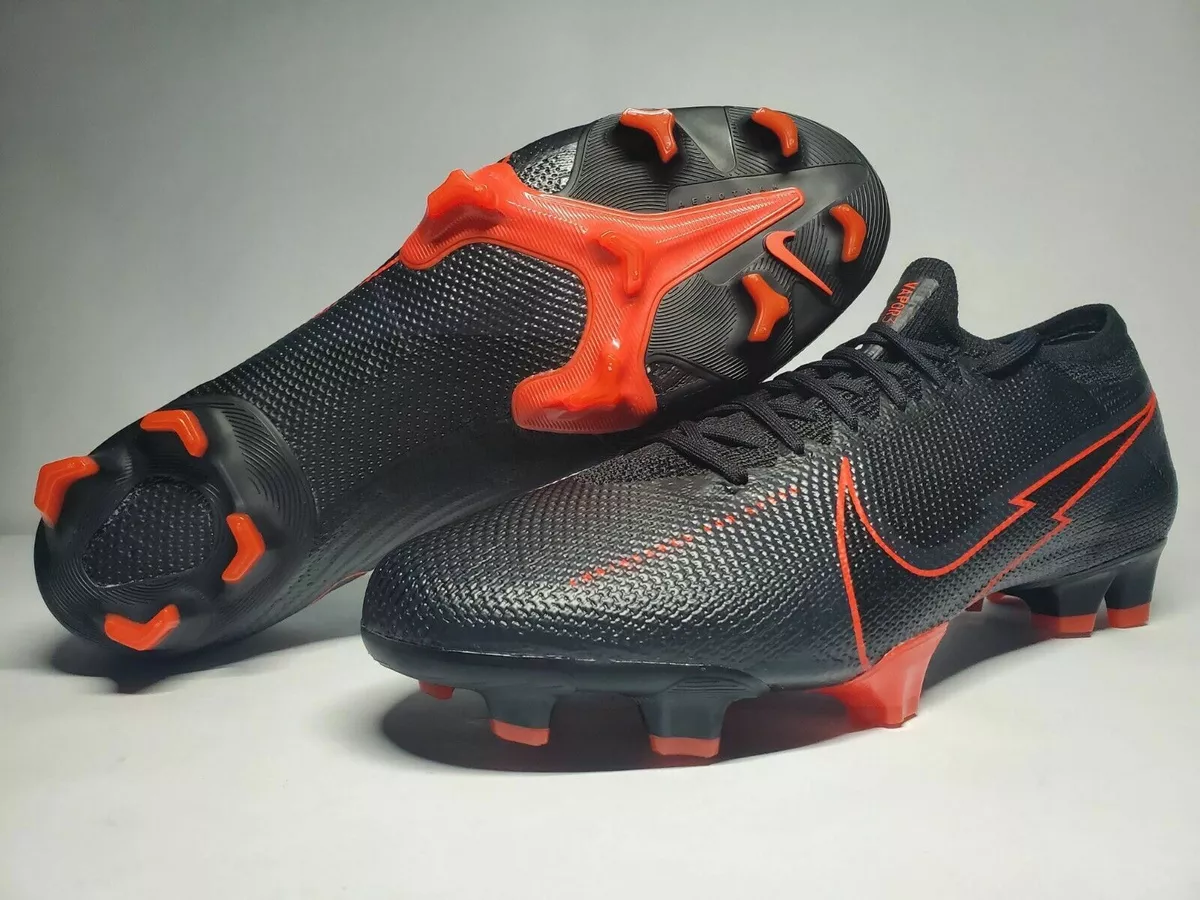 Nike Mercurial Vapor 13 Pro FG Mens Soccer Cleats Black Red AT7901 060 Sz 6.5 US