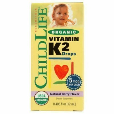 Organic Vitamin K2 Natural Berry  12 ml By Child Life Essentials