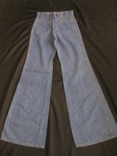 vintage XS BELL BOTTOM Long JEANS 5'7.9 SHOPS Shuttered long time ago