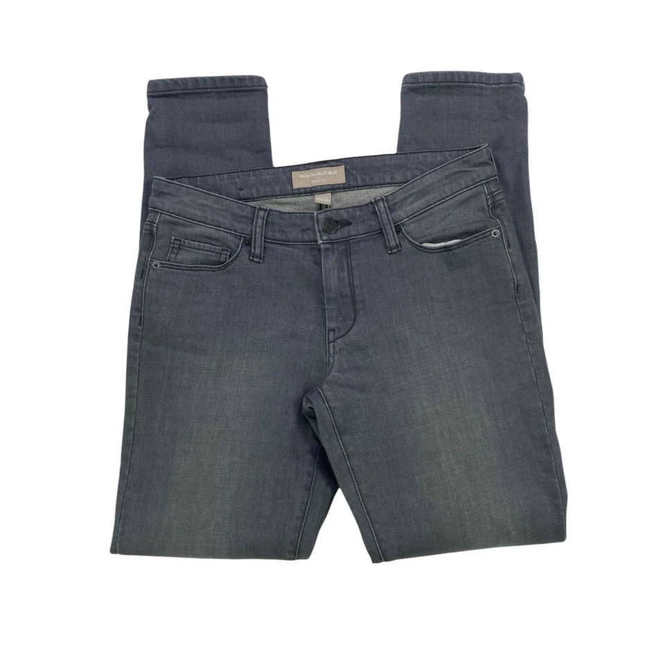Banana Republic Skinny Fit Size 26/2 Low Rise Grey Wash Denim Jeans - Image 4 of 4