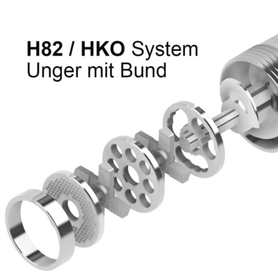 INOX H82 original Unger Bund Kreuzmesser Vorschneider Lochscheibe Fleischwolf
