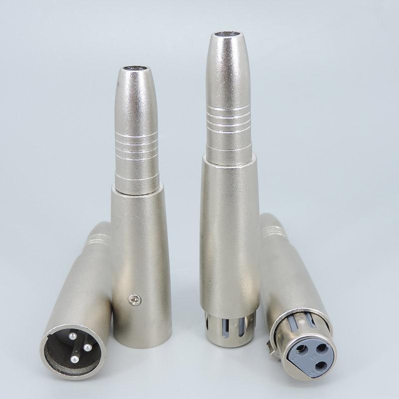 Microphone Male Female Plug 3 Pin XLR To 1/4 Inch 6.35mm 6.5mm Mono Jack Adapter-image