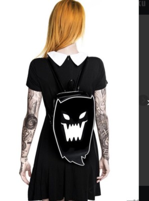 Killstar Coffin Backpack Goth Horror Face Black Mini Bag Punk