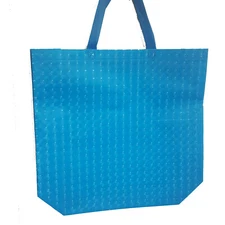 Blue 3D Design Shopper Beach Gym Tote Bag Large Handbag Big Purse Diaper Grocery