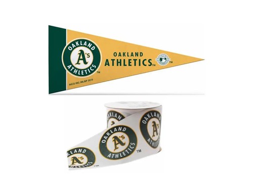 Oakland Athletics Ribbon - Licensed By Offray - Made In USA - Picture 11 of 12