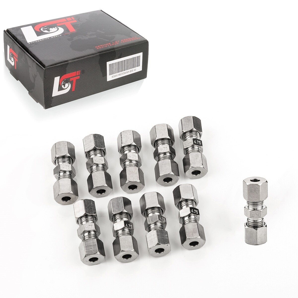 10x Brake Line Connector 4.75mm without Bending Connector for VAUXHALL