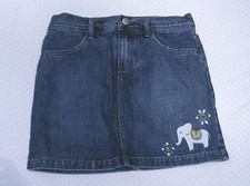 Girl's GYMBOREE JEAN Blue Denim Skirt Elephant Batik Summer Skirt. 100 Cotton 8