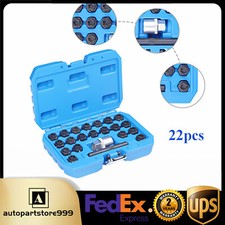 22pc Wheel Locking Lug Nut Master Key Set Lock Removal Tool For BMW Universal