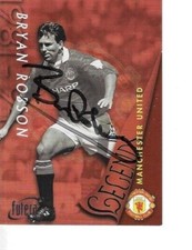 BRYAN ROBSON SIGNED MANCHESTER UTD LEGENDS FUTERA CARD