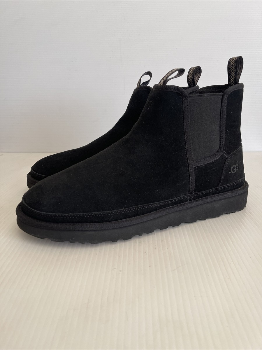 UGG Mens Neumel Chelsea Slipper Boot - 1121644 - Black Suede - 14