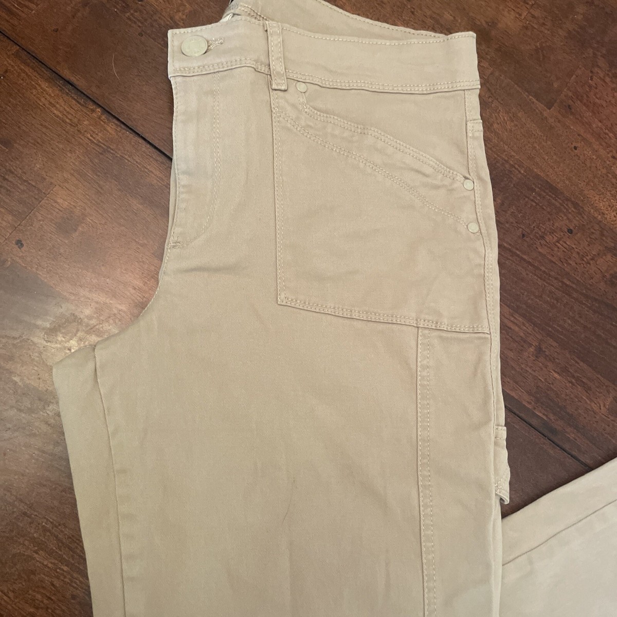 〈 TAN 〉 CHECKED&LINE PANTS Liverpool Los Angeles Kelsey Wide Leg Trouser Ponte Pant
