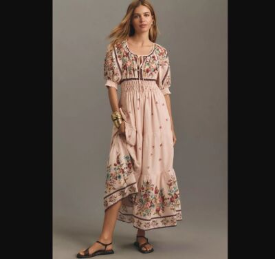 layers maxi dress PinkBlush Pink Floral Square Neck Ruffle Layered Maternity Maxi Dress