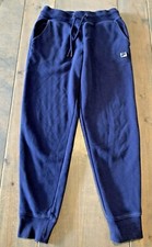 FILA Unisex Youth Solid Blue Elastic Drawstring Waist Jogger Pants Size: S
