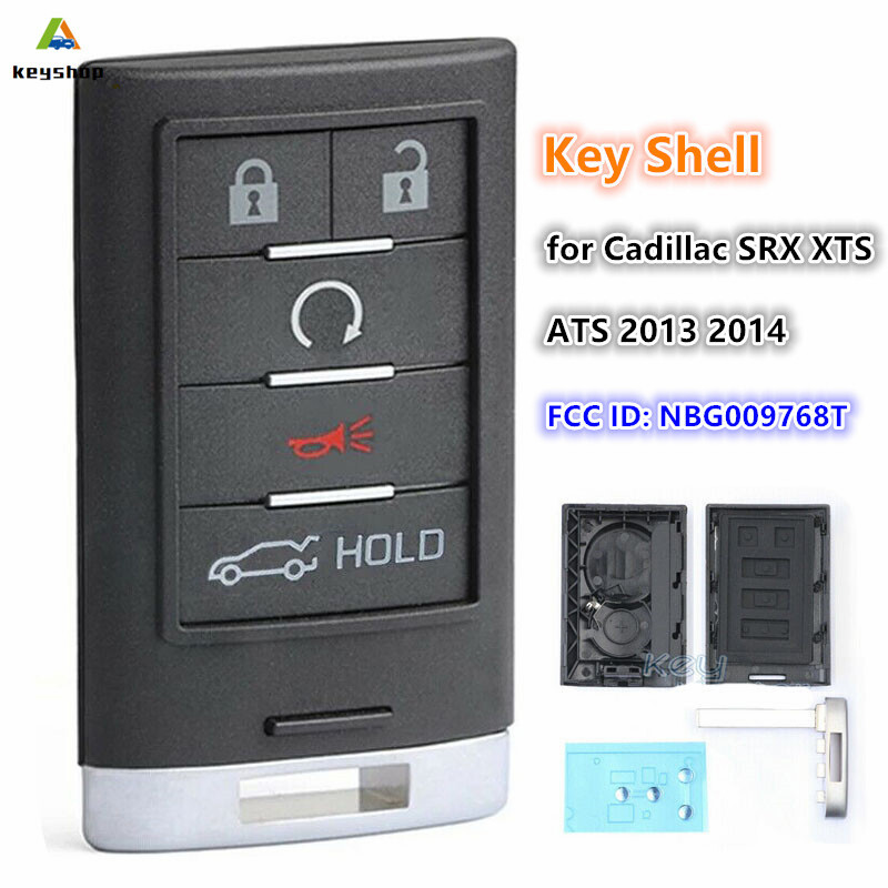 for Cadillac SRX XTS ATS 2013 2014 Keyless Entry Remote Key Smart shell Case Fob