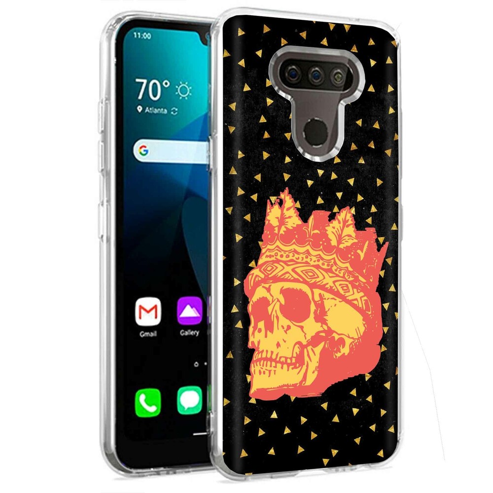 Phone Case for LG Harmony 4,Xpression Plus 3,K40S, Skull King Print