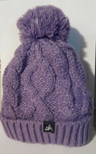 Grand Sierra Womens Purple Sparkly Stocking Hat Warm